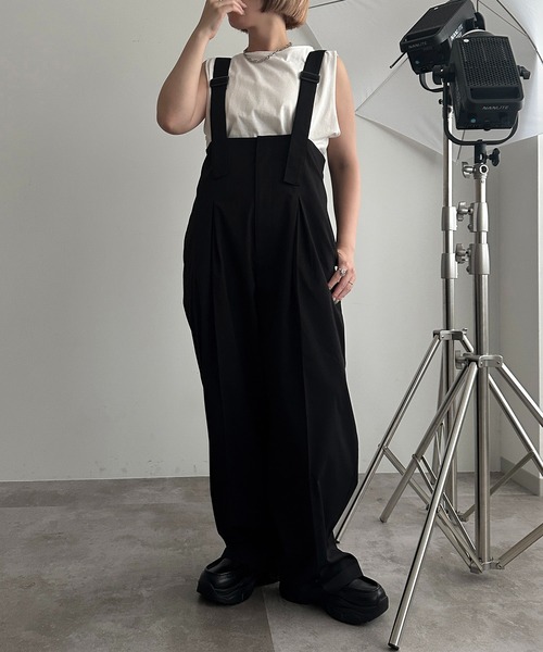 apres jour mignon(アプレジュールミニョン)の「サスペンダー付きハイウエストサロペット【ZOZOTOWN限定アイテム】(サロペット/オーバーオール・レディース・チャコールグレー/ブラウン系その他/カーキ/ブラック・SMALL/MEDIUM/X-LARGE)」の7枚目の写真
