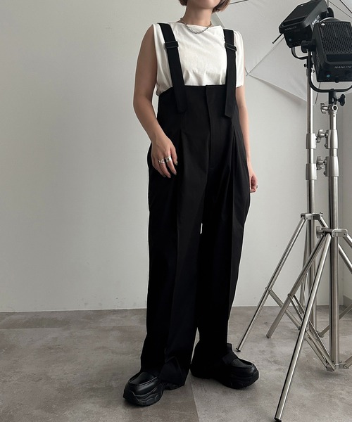 apres jour mignon(アプレジュールミニョン)の「サスペンダー付きハイウエストサロペット【ZOZOTOWN限定アイテム】(サロペット/オーバーオール・レディース・チャコールグレー/ブラウン系その他/カーキ/ブラック・SMALL/MEDIUM/X-LARGE)」の8枚目の写真