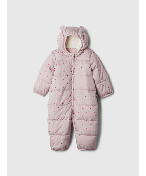GAP（ギャップ）の「ColdControl Max パファー スノースーツ (ベビー)（ダウンジャケット/コート・キッズ・ブラック/ピンク・60cm/70cm/80ｃｍ/90cm）」の2枚目の写真