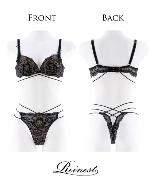 3点SET フォクシー レース ストリング ブラジャー & バック透け