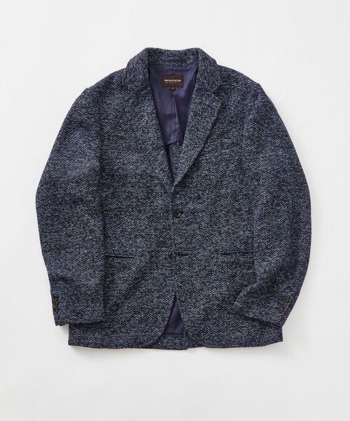 UNION STATION(ユニオンステーション)の「ラーベン編みテーラードジャケット(テーラードジャケット・メンズ・ライトグレー/ネイビー/グレー系/チャコールグレー・LL/L/M/S)」の4枚目の写真