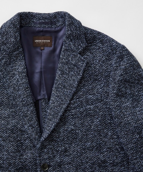 UNION STATION(ユニオンステーション)の「ラーベン編みテーラードジャケット(テーラードジャケット・メンズ・ライトグレー/ネイビー/グレー系/チャコールグレー・LL/L/M/S)」の15枚目の写真