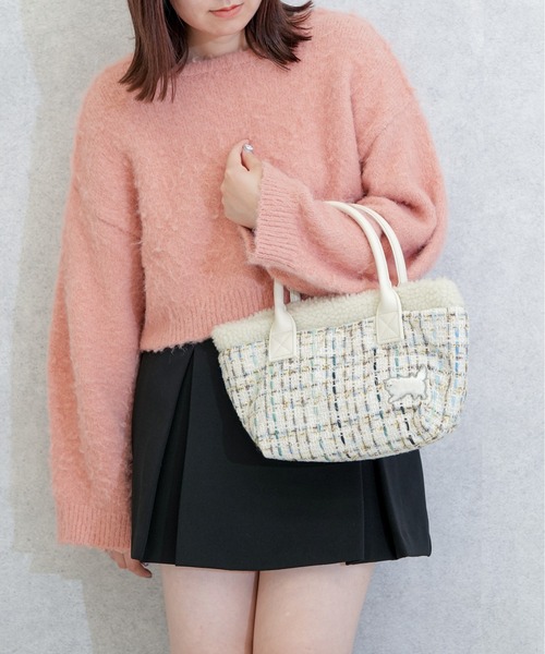 【PAUL & JOE ACCESSOIRES /ポール アンド ジョー アクセソワ 】 ツイード・ジプシー ミニトートバッグ（トートバッグ）｜PAUL & JOE ACCESSOIRES（ポールアンドジョーアクセソワ）