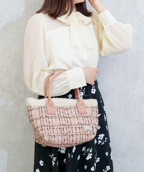 【PAUL & JOE ACCESSOIRES /ポール アンド ジョー アクセソワ 】 ツイード・ジプシー ミニトートバッグ（トートバッグ）｜PAUL & JOE ACCESSOIRES（ポールアンドジョーアクセソワ）