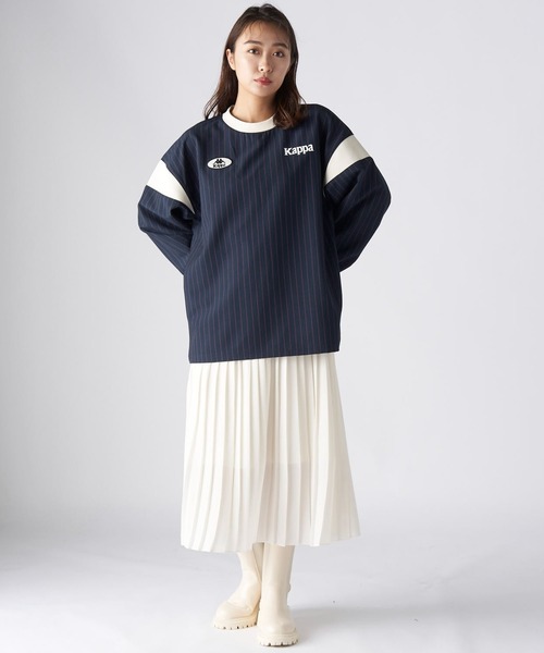 Kappa（カッパ）の「フットボールルックTシャツ (ユニセックス)（Tシャツ/カットソー・レディース・ネイビー/グレー・SMALL/MEDIUM/LARGE）」の19枚目の写真