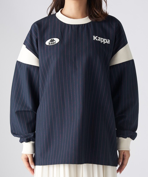 Kappa（カッパ）の「フットボールルックTシャツ (ユニセックス)（Tシャツ/カットソー・レディース・ネイビー/グレー・SMALL/MEDIUM/LARGE）」の22枚目の写真