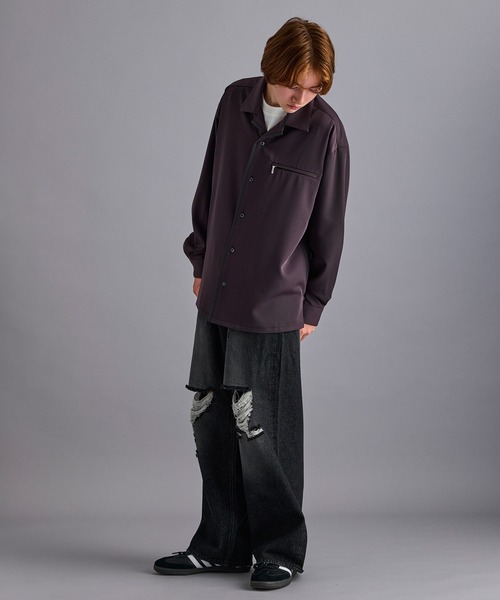 JUNRED（ジュンレッド）の「ダメージデニムパンツ（デニムパンツ・メンズ・ダークブラウン/ブラック/ネイビー・S/M/L）」の10枚目の写真