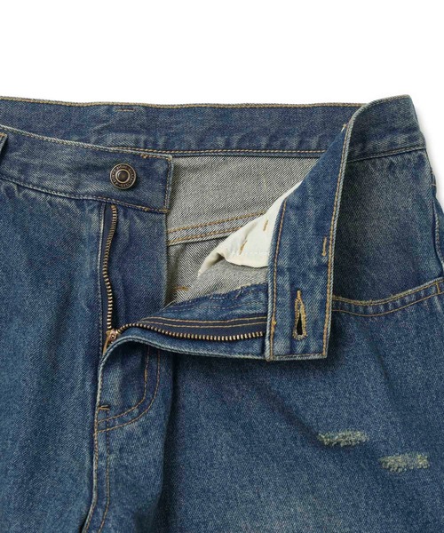 JUNRED（ジュンレッド）の「ダメージデニムパンツ（デニムパンツ・メンズ・ダークブラウン/ブラック/ネイビー・S/M/L）」の17枚目の写真