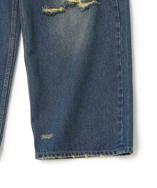 JUNRED（ジュンレッド）の「ダメージデニムパンツ（デニムパンツ・メンズ・ダークブラウン/ブラック/ネイビー・S/M/L）」の19枚目の写真