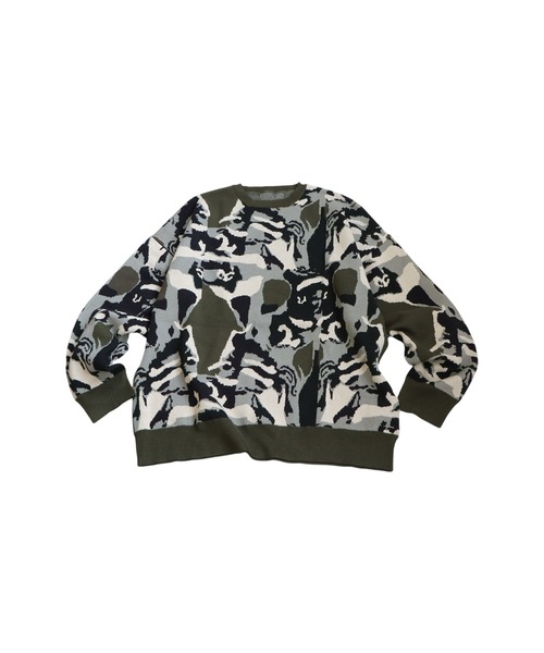 antiqua（アンティカ）の「迷彩柄ニット（ニット/セーター・レディース・グレー/カーキ・ONESIZE）」の15枚目の写真