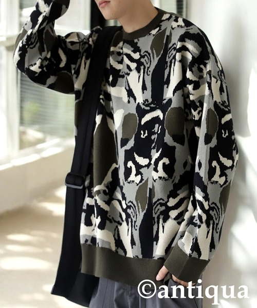 迷彩柄ニット（ニット/セーター）｜antiqua（アンティカ）の