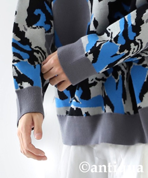 迷彩柄ニット（ニット/セーター）｜antiqua（アンティカ）の