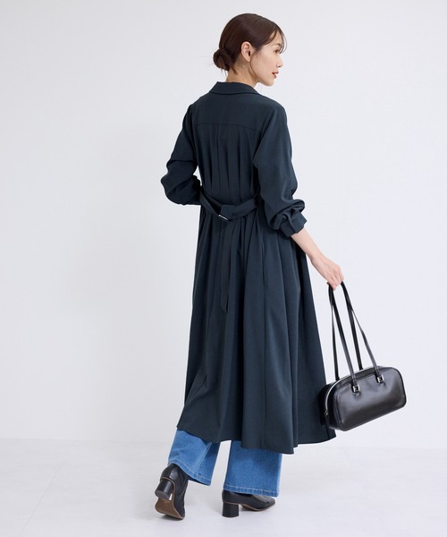 ROPE' PICNIC(ロペピクニック)の「【3サイズ展開】シャツコンシャス長袖ワンピース(シャツワンピース・レディース・チャコールグレー/ネイビー・36/38/40)」の9枚目の写真