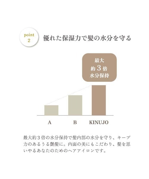 KINUJO（キヌージョ）の「絹女～KINUJO～ CURL IRON キヌージョ カールアイロン（美容器具・レディース・ホワイト・32mm/28mm）」の12枚目の写真