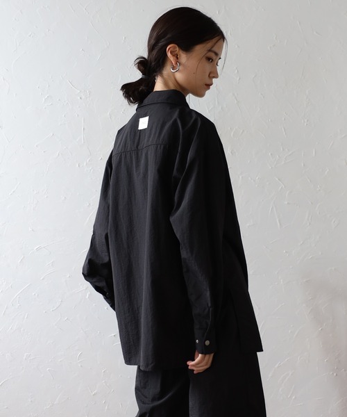 ボンジュールサガン BONJOUR SAGAN back label nylon set up / バックラベルスナップボタンナイロンセットアップ （ BONJOUR SAGAN公式オンラインストア / back label nylon set up