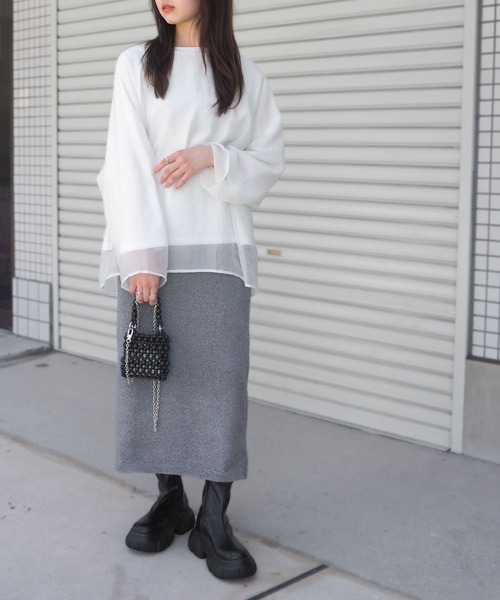 minia（ミニア）の「クラウドソールストレッチブーツ / 厚底ブーツ（ブーツ・レディース・ブラック/シルバー系/アイボリー・22.5cm/24.5cm/23.5cm）」の16枚目の写真