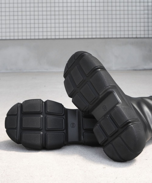 minia（ミニア）の「クラウドソールストレッチブーツ / 厚底ブーツ（ブーツ・レディース・ブラック/シルバー系/アイボリー・22.5cm/24.5cm/23.5cm）」の11枚目の写真