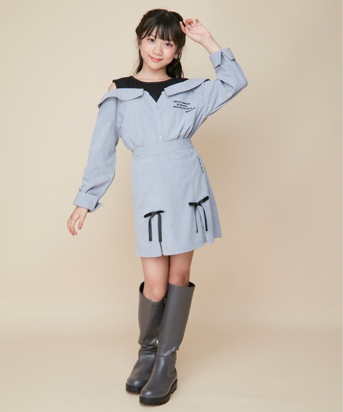 JENNI（ジェニィ）の「ボリュームソールロングブーツ（ブーツ・キッズ・ブラック/グレー/オフホワイト・24cm/23cm/22cm/21cm/20cm）」の5枚目の写真