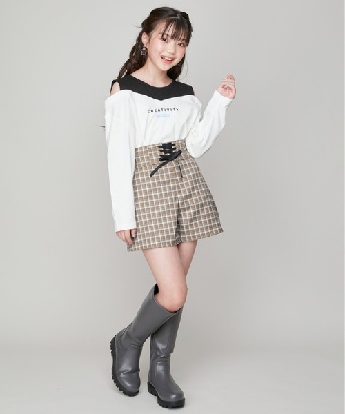JENNI（ジェニィ）の「ボリュームソールロングブーツ（ブーツ・キッズ・ブラック/グレー/オフホワイト・24cm/23cm/22cm/21cm/20cm）」の6枚目の写真
