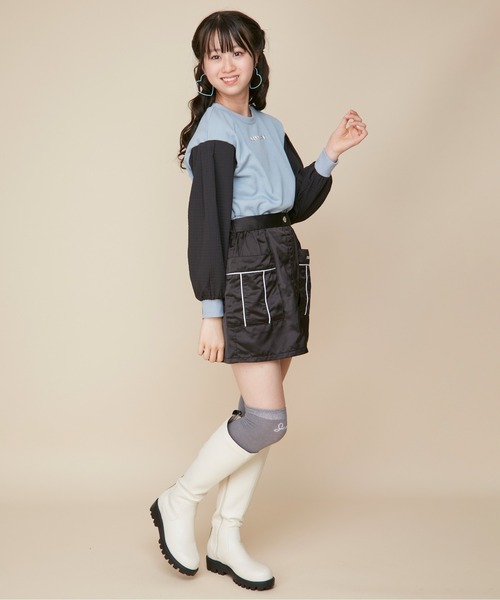 JENNI（ジェニィ）の「ボリュームソールロングブーツ（ブーツ・キッズ・ブラック/グレー/オフホワイト・24cm/23cm/22cm/21cm/20cm）」の15枚目の写真