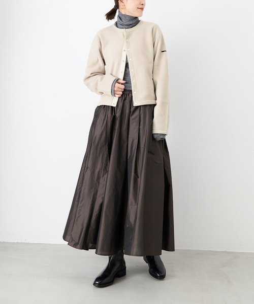 MICA&DEAL（マイカ＆ディール）の「タックメモリースカート（スカート・レディース・イエロー/オリーブ/ブラック・FREE）」の6枚目の写真