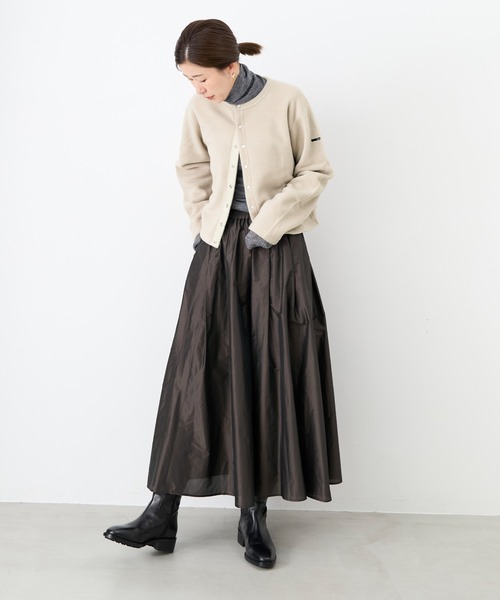 MICA&DEAL（マイカ＆ディール）の「タックメモリースカート（スカート・レディース・イエロー/オリーブ/ブラック・FREE）」の7枚目の写真