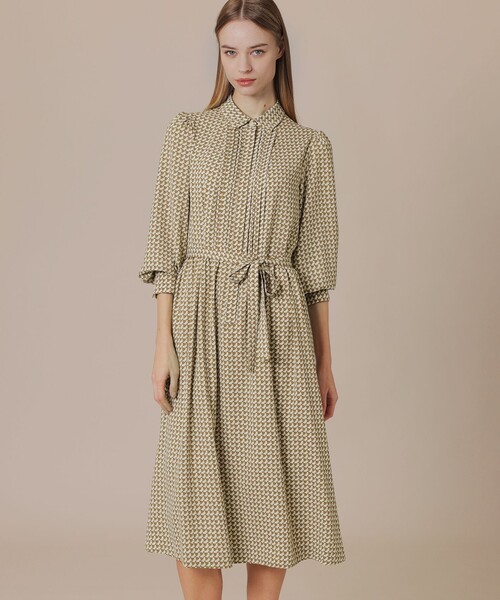 【セール】ジオメトリックシーププリントワンピース(ワンピース)|MACKINTOSH LONDON(マッキントッシュ ロンドン)