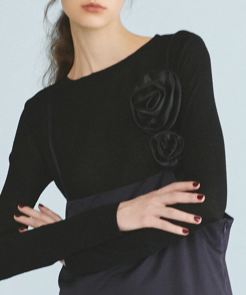 kiehtova（キエトヴァ）の「【kiehtova】ROSE SHUSHU / S KTH4（シュシュ・レディース・ブラック/ベージュ・S）」の5枚目の写真