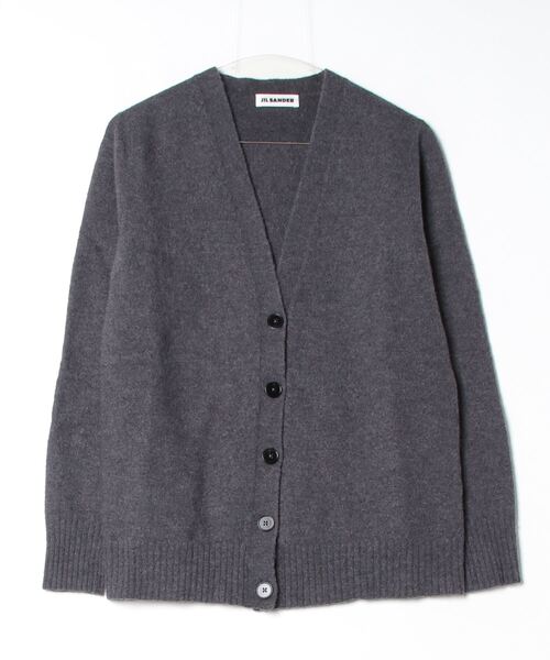 極美品　JIL SANDER ニットジャケット　カーディガン　トグル　グレー50 t05092411.jpg