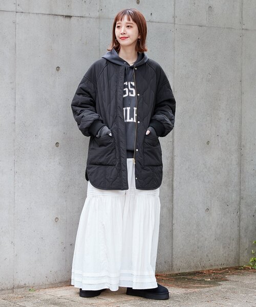 定価6.6万 H BEAUTY&YOUTH 24SSホワイトGジャン中綿ブルゾン 定価6.6万 H BEAUTY&YOUTH 24SSホワイトGジャン中綿ブルゾン