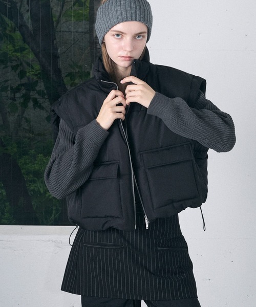 le ELMi（ルエルミ）の「2way padded volume jacket / vest / 2way