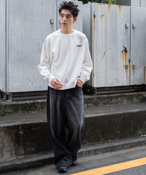 WEGO(ウィゴー)の「WEGO/リラックスフィットグラフィックプルオーバー(スウェット・メンズ・ホワイト/ブラック・MEDIUM/LARGE)」の8枚目の写真