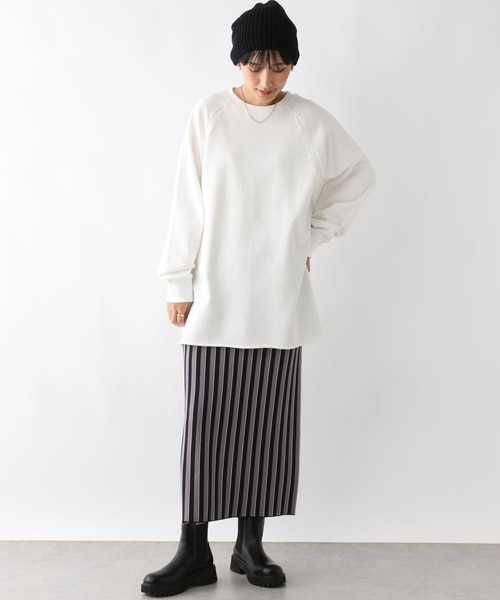 LEPSIM（レプシィム）の「ラグランリブプルオーバー　140539（Tシャツ/カットソー・レディース・ブラック/オフホワイト/レッド/ピンク/キナリ/エメラルドブルー/チャコールグレー・TALL/FREE）」の19枚目の写真