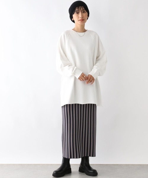 LEPSIM（レプシィム）の「ラグランリブプルオーバー　140539（Tシャツ/カットソー・レディース・ブラック/オフホワイト/レッド/ピンク/キナリ/エメラルドブルー/チャコールグレー・TALL/FREE）」の20枚目の写真