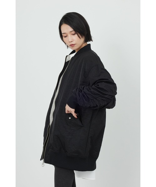 Limue(リミュ)の「MA-1ロングブルゾン(ブルゾン・レディース・ブラック/カーキ・FREE)」の18枚目の写真