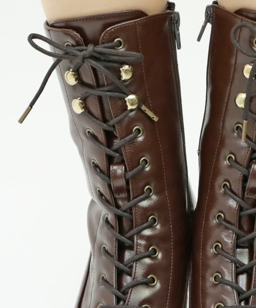 an another angelus(アンアナザーアンジェラス)の「レトロヒールレースアップブーツ/ananotherangelus(ブーツ・レディース・ブラウン/ブラック・L/M/S)」の7枚目の写真