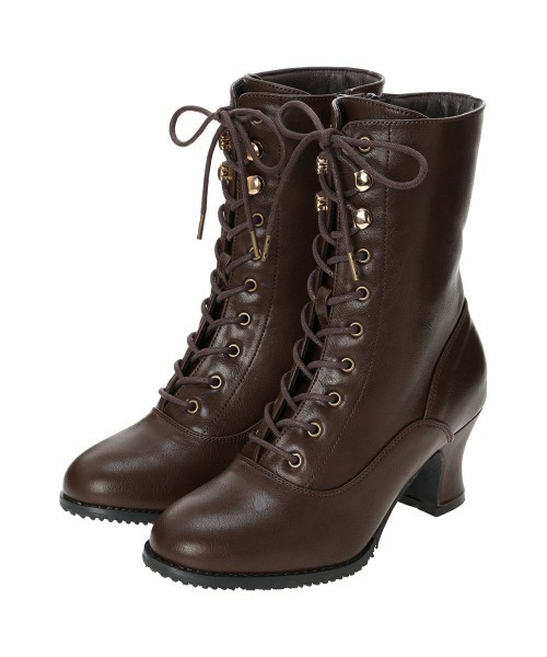 an another angelus(アンアナザーアンジェラス)の「レトロヒールレースアップブーツ/ananotherangelus(ブーツ・レディース・ブラウン/ブラック・L/M/S)」の13枚目の写真