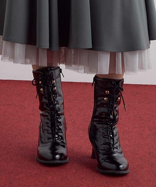 an another angelus(アンアナザーアンジェラス)の「レトロヒールレースアップブーツ/ananotherangelus(ブーツ・レディース・ブラウン/ブラック・L/M/S)」の21枚目の写真