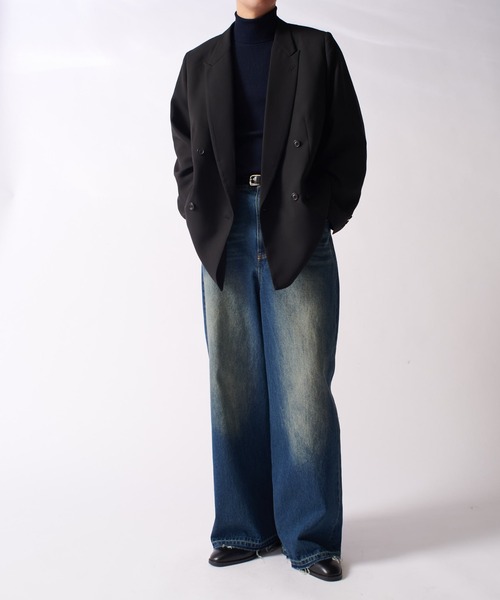 Lui's（ルイス）の「comfortable ダブルジャケット（テーラードジャケット・メンズ・ブラック/ブラック系その他・S/M）」の6枚目の写真