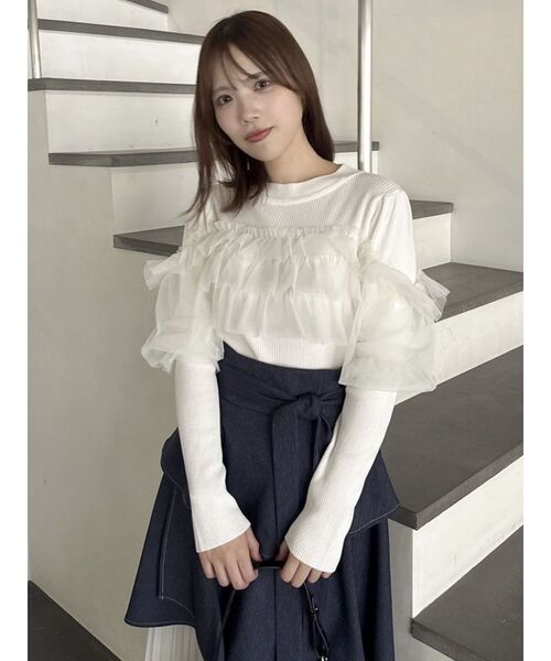 dazzlin（ダズリン）の「ティアードドッキングニットトップス（ニット