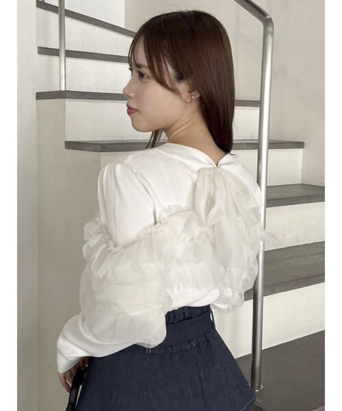 dazzlin（ダズリン）の「ティアードドッキングニットトップス（ニット/セーター・レディース・ブラック/グレー/オフホワイト・FREE）」の15枚目の写真