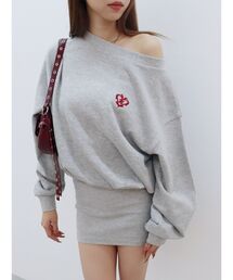 EVRIS | ワンポイントスウェットオフショルミニワンピース(ワンピース)