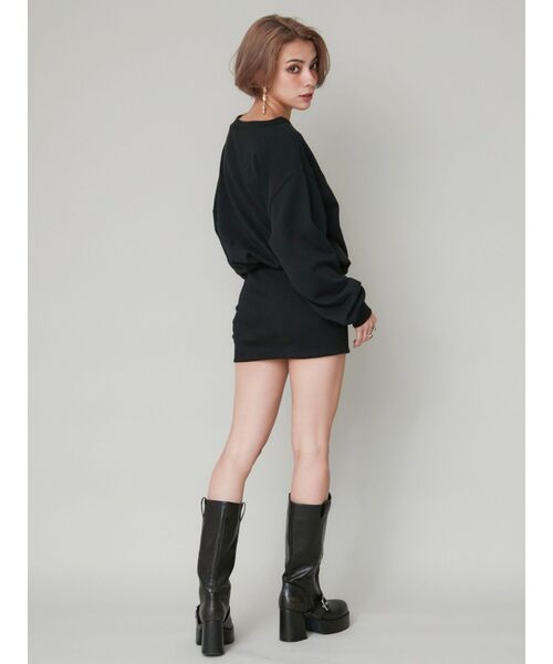 EVRIS（エヴリス）の「ワンポイントスウェットオフショルミニワンピース（ワンピース・レディース・ホワイト/ブラック/グレー・FREE）」の7枚目の写真