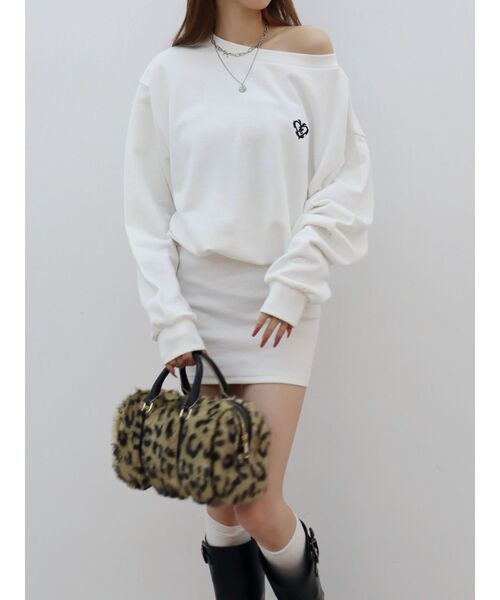 EVRIS（エヴリス）の「ワンポイントスウェットオフショルミニワンピース（ワンピース・レディース・ホワイト/ブラック/グレー・FREE）」の21枚目の写真