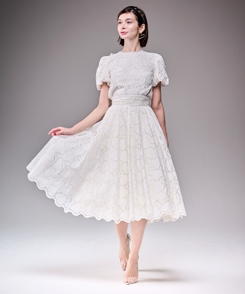 JENNE（ジェンヌ）の「ラグジュアリーコットンレーススカート（スカート・レディース・ホワイト/ブラック・SMALL/MEDIUM/LARGE）」の7枚目の写真
