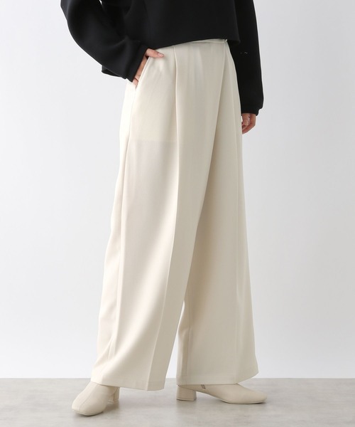 LEPSIM（レプシィム）の「ストレッチウールライクラップパンツ　147610（その他パンツ・レディース・アイボリー/グレー・FREE）」の5枚目の写真