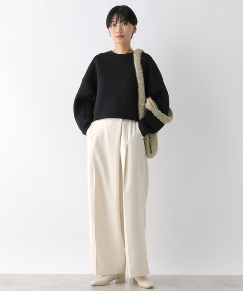 LEPSIM（レプシィム）の「ストレッチウールライクラップパンツ　147610（その他パンツ・レディース・アイボリー/グレー・FREE）」の6枚目の写真