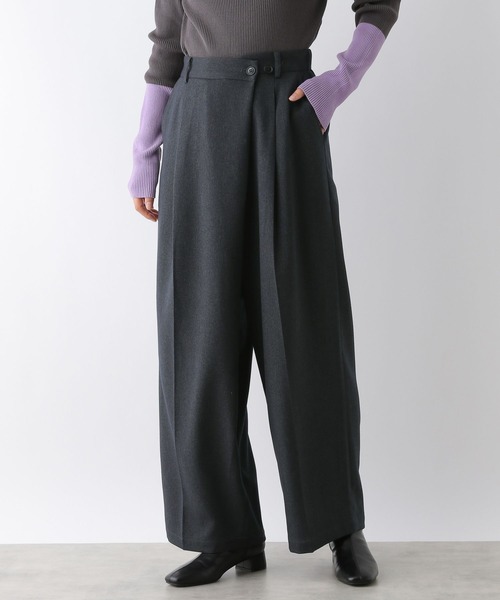 LEPSIM（レプシィム）の「ストレッチウールライクラップパンツ　147610（その他パンツ・レディース・アイボリー/グレー・FREE）」の10枚目の写真