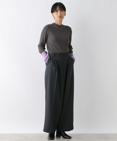 LEPSIM（レプシィム）の「ストレッチウールライクラップパンツ　147610（その他パンツ・レディース・アイボリー/グレー・FREE）」の11枚目の写真