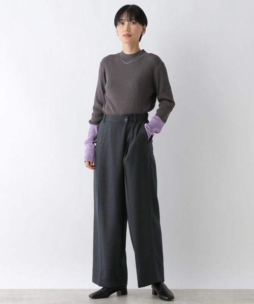 LEPSIM（レプシィム）の「ストレッチウールライクラップパンツ　147610（その他パンツ・レディース・アイボリー/グレー・FREE）」の12枚目の写真